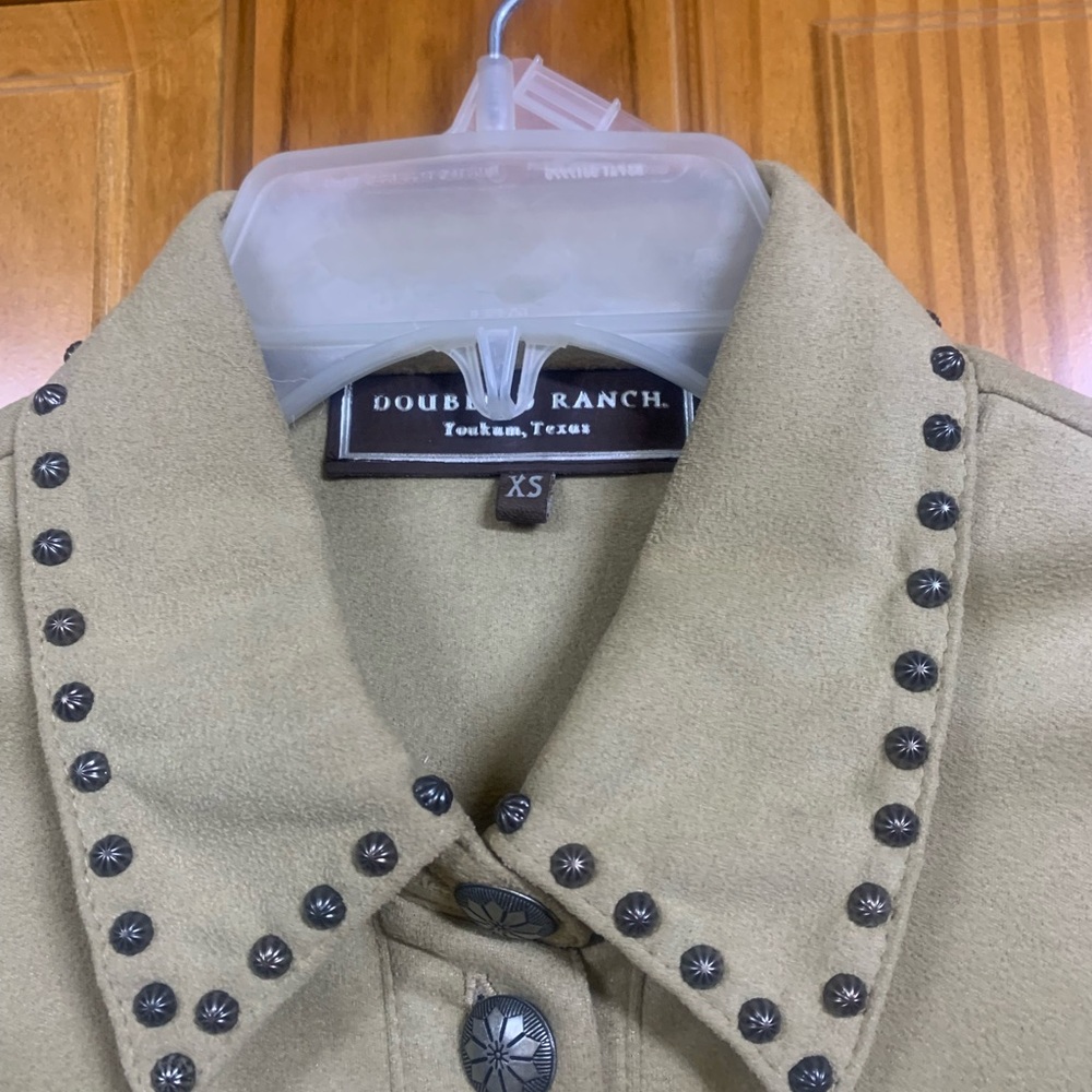 Double D Ranch Tan Utility Shirt with Studded Accents - Picture 2 of 3